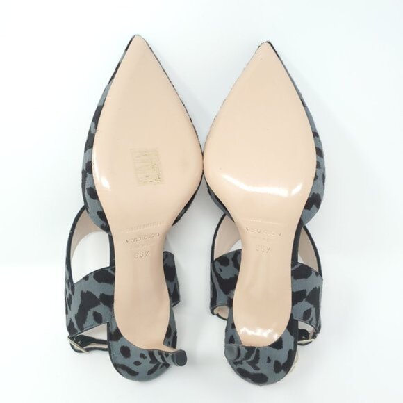 NICHOLAS KIRKWOOD Leopard Print Leather Pointed Toe Ankle Strap Heels - Picture 9 of 12